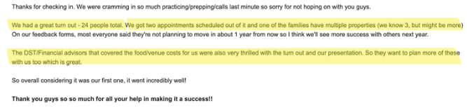 Christina and Eric's results
